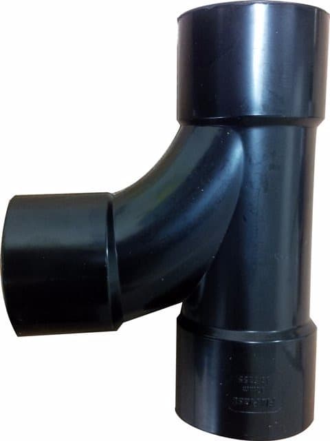 Plastic Equal Tee Black Equal Tee 1 1/4" Black - Image 1