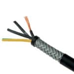 SY Braided Sheath Cable 1.5mm 4 Core (50m) Black PVC UV