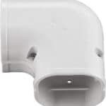 Slimduct - 75mm 90 Deg Flat Bend - White