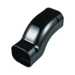 Slimduct - 100mm Offset bend Black