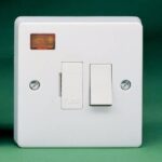 White Plastic Switch Fuse Spur With Neon