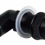 3/4" Bent Tank Connector Black